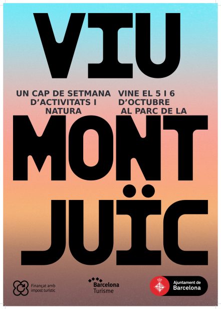 Cartell promoció Viu Montjuic del cap setmana 5 i 6 octubre