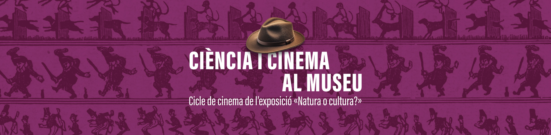 capçalera grafica del nou cicle de cinema al museu en el marc exposició natura o cultura